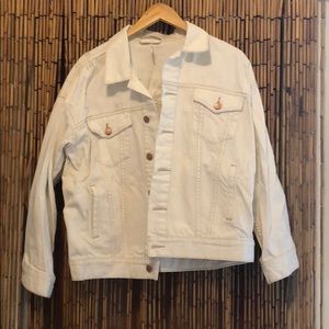 Madewell white denim jacket